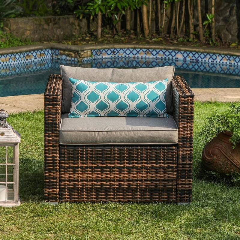 COSIEST Outdoor Patio Furniture Arm Chair