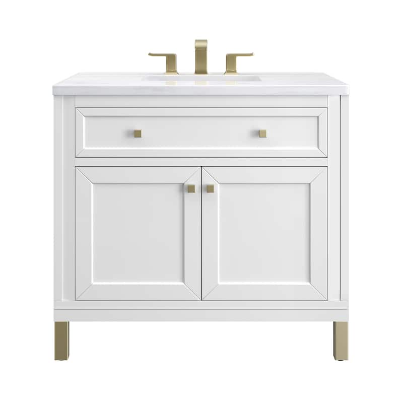 James Martin Vanities Chicago 36" Single Vanity, Glossy White