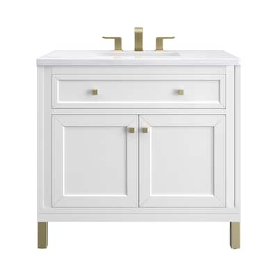 James Martin Vanities Chicago 36" Single Vanity, Glossy White