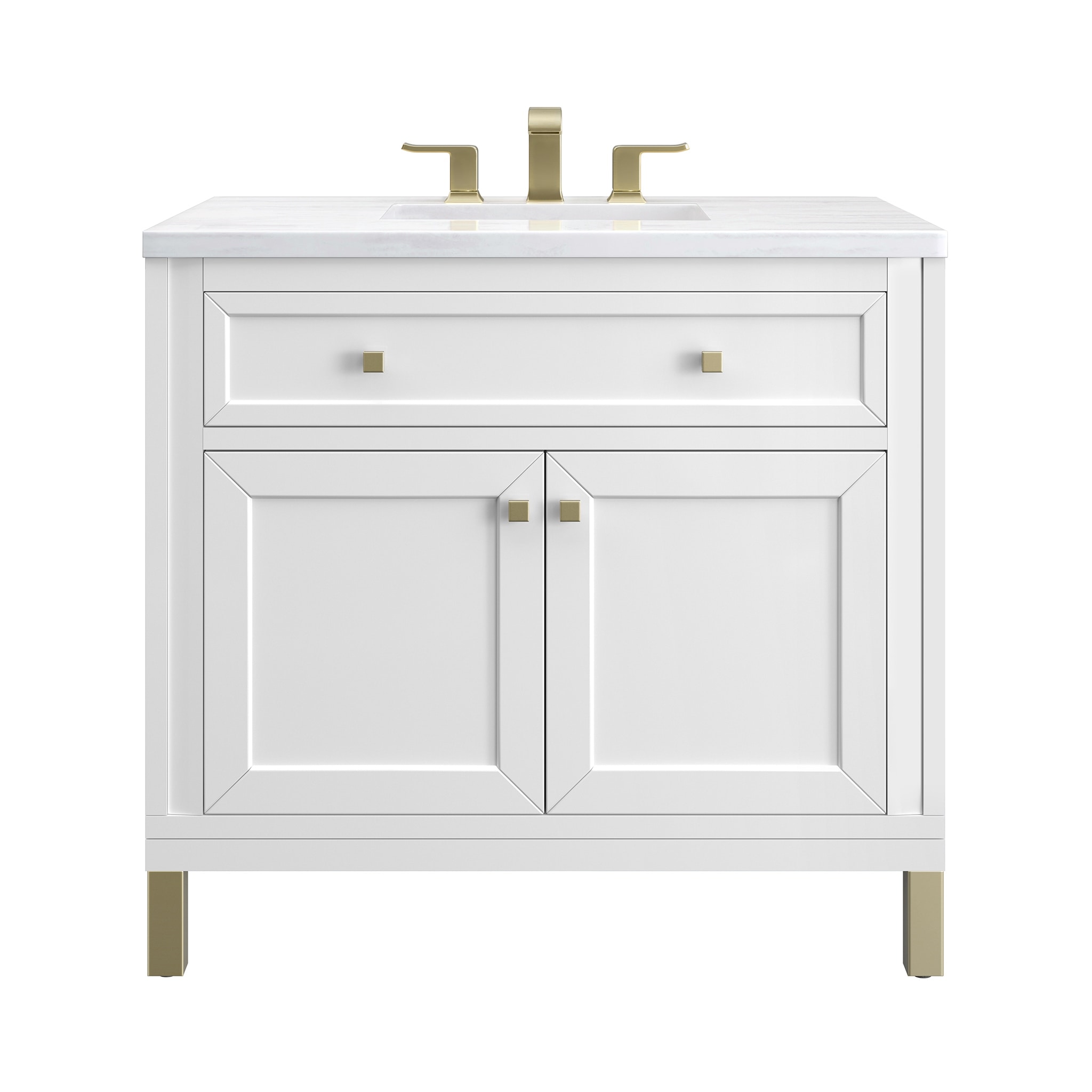 James Martin Vanities Chicago 36" Single Vanity, Glossy White