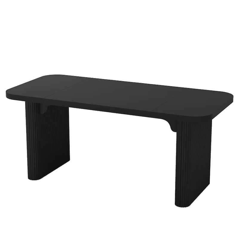 62'' Rectangular Dining Table for 4-6, Wooden Dinner Tables for Kitchen