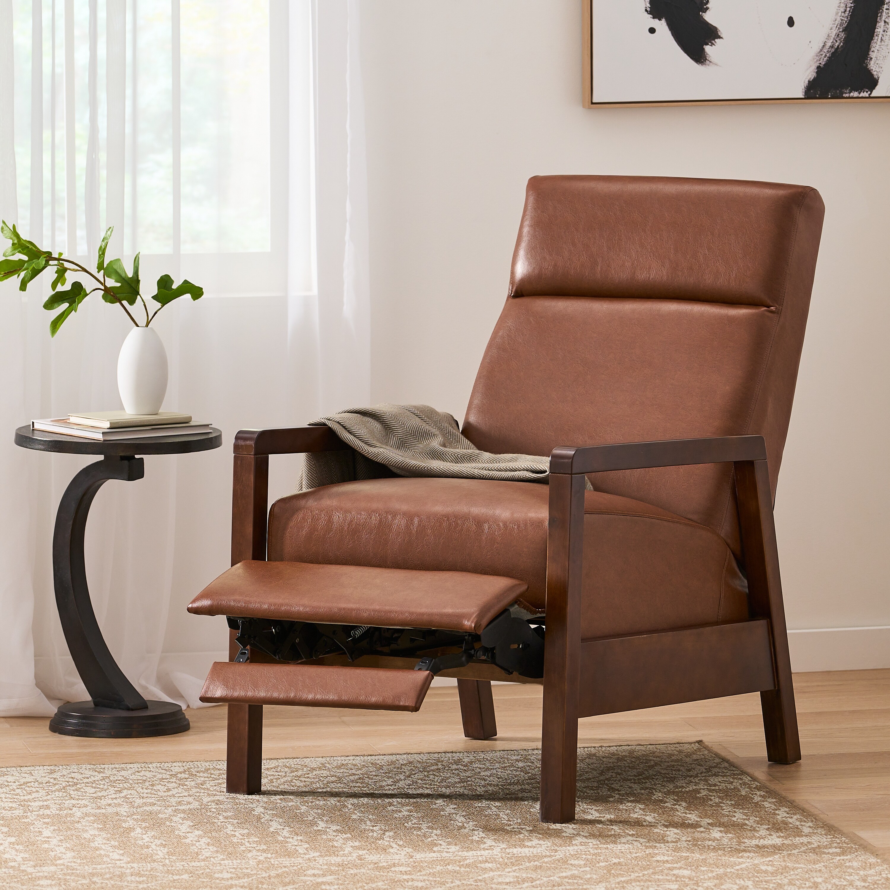 Dark-Brown-Pushback-Recliner-