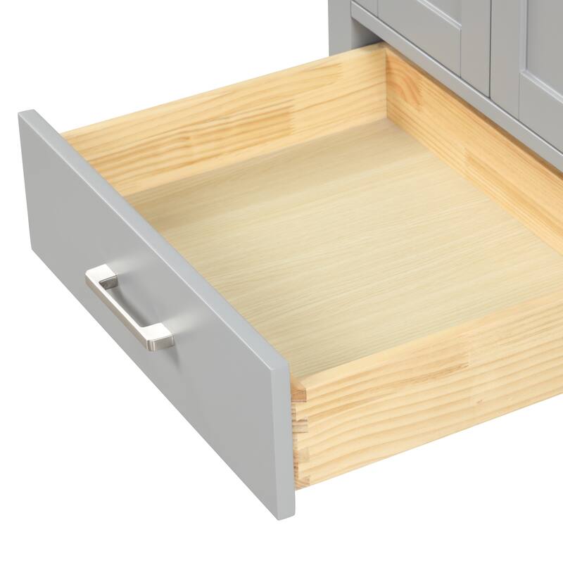 Blossom Geneva 24" Solid Wood Vanity w/ Marble Top, Sink & Mirror