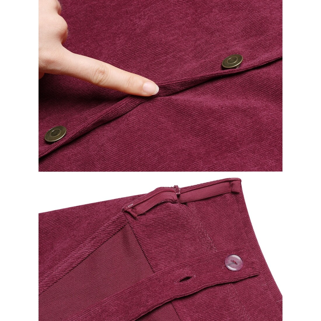 maroon overall skirt