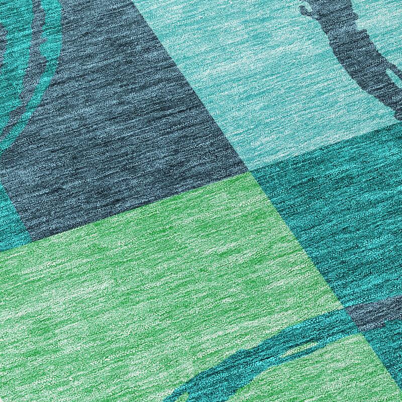 Machine Washable Indoor/ Outdoor Contemporary Chantille Rug