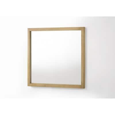 Nova Domus Santa Monica Modern Natural Oak Square Mirror - White/Oak