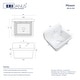 preview thumbnail 2 of 6, Eridanus Mason 24-inch Vitreous China Wall Mount Laundry Tub Utility Sink