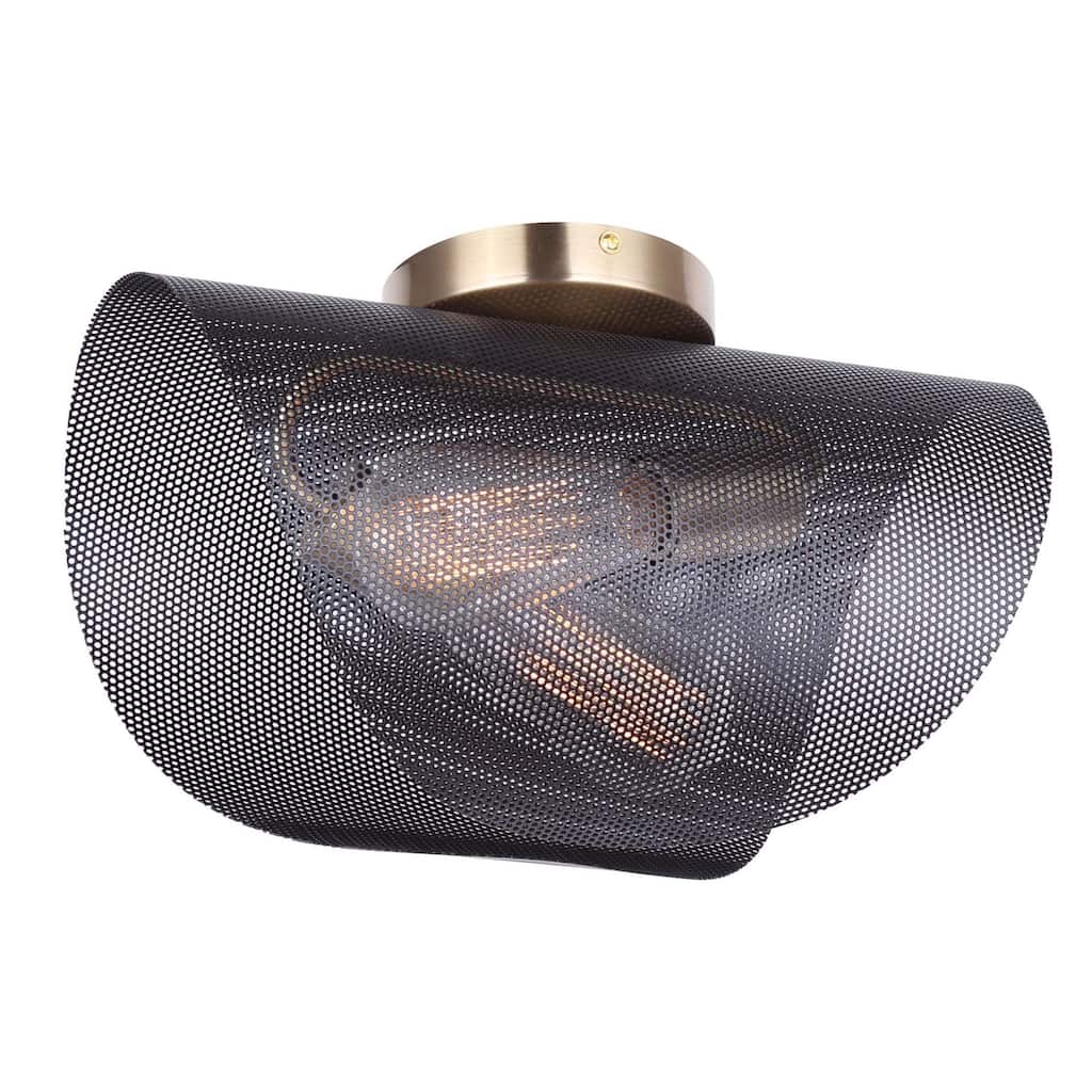 Canarm IFM1131A15 Huxlee 2 Light 15" Wide Flush Mount Ceiling Fixture