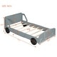 preview thumbnail 47 of 58, Car-Shaped Platform Bed Wood Low Profile Bed with Slat and Wheels