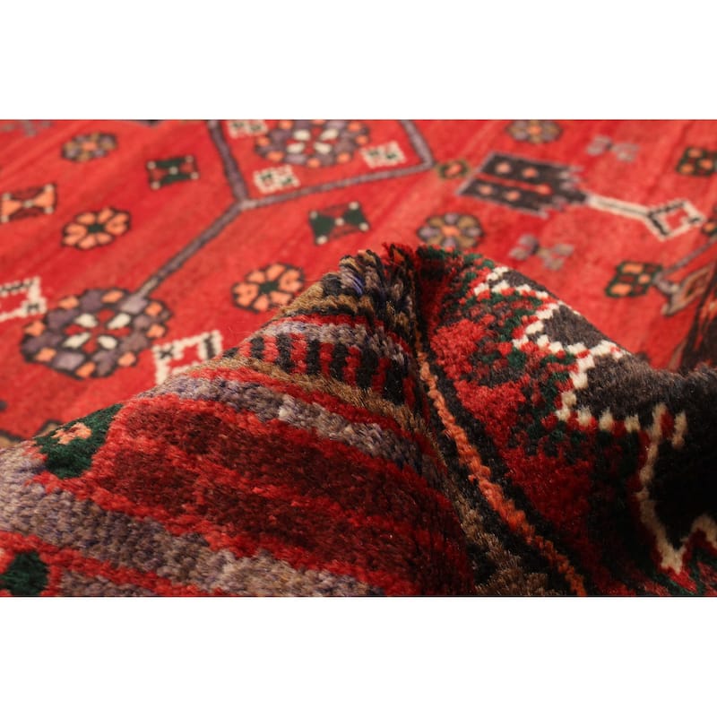 ECARPETGALLERY Hand-knotted Andelz Red Wool Rug - 4'6 x 8'5