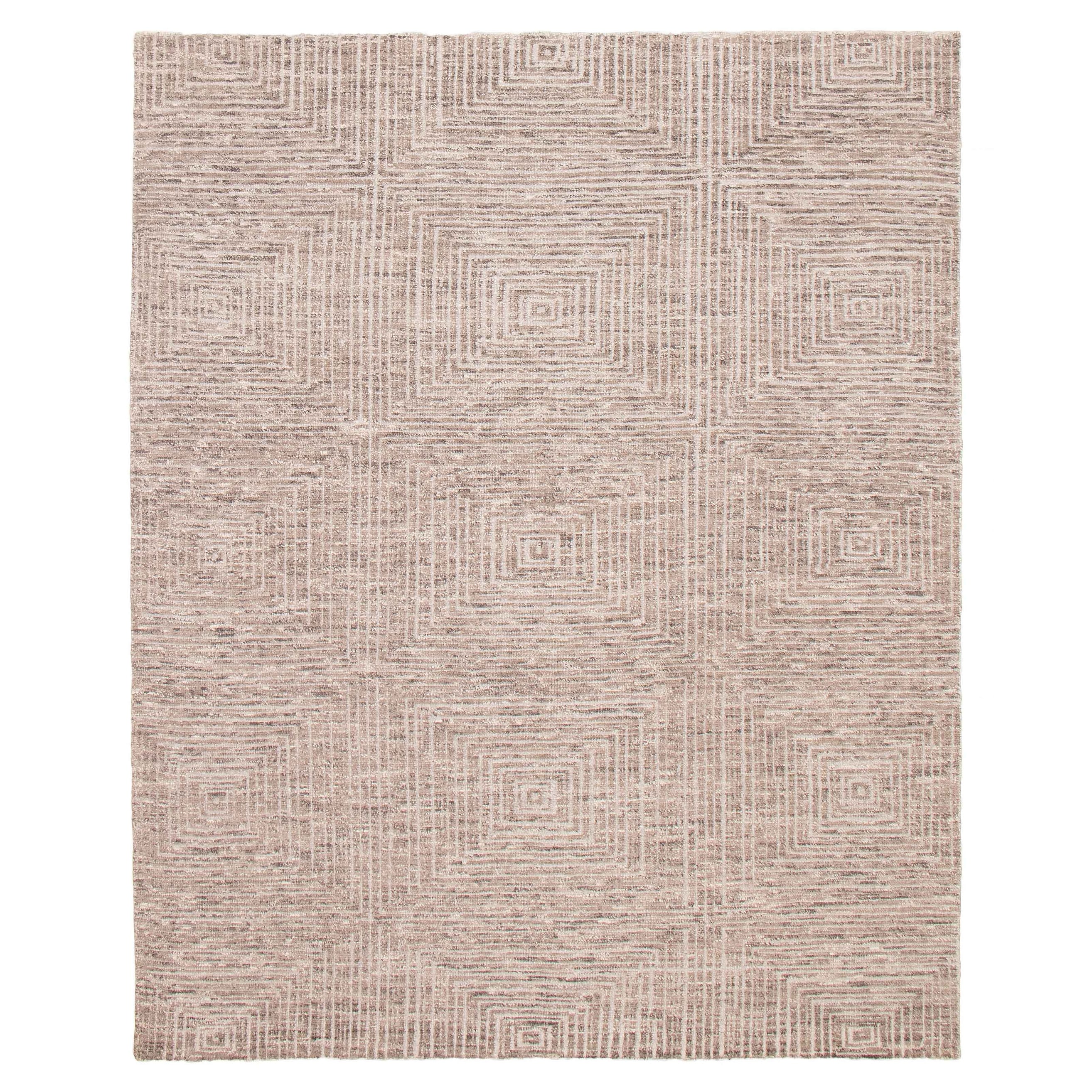 ECARPETGALLERY Hand-knotted Tangier Taupe Wool Rug - 7'11 x 9'11