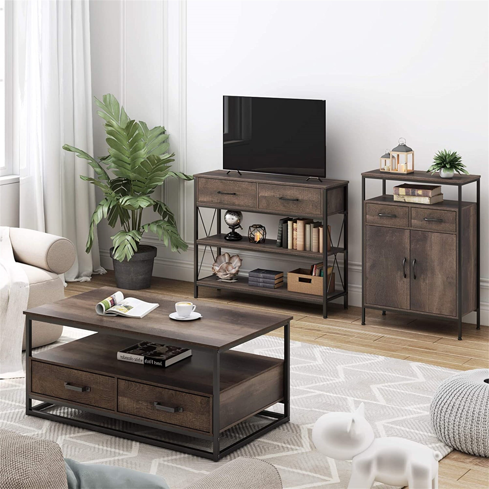 Homecho industrial coffee table 43 sale