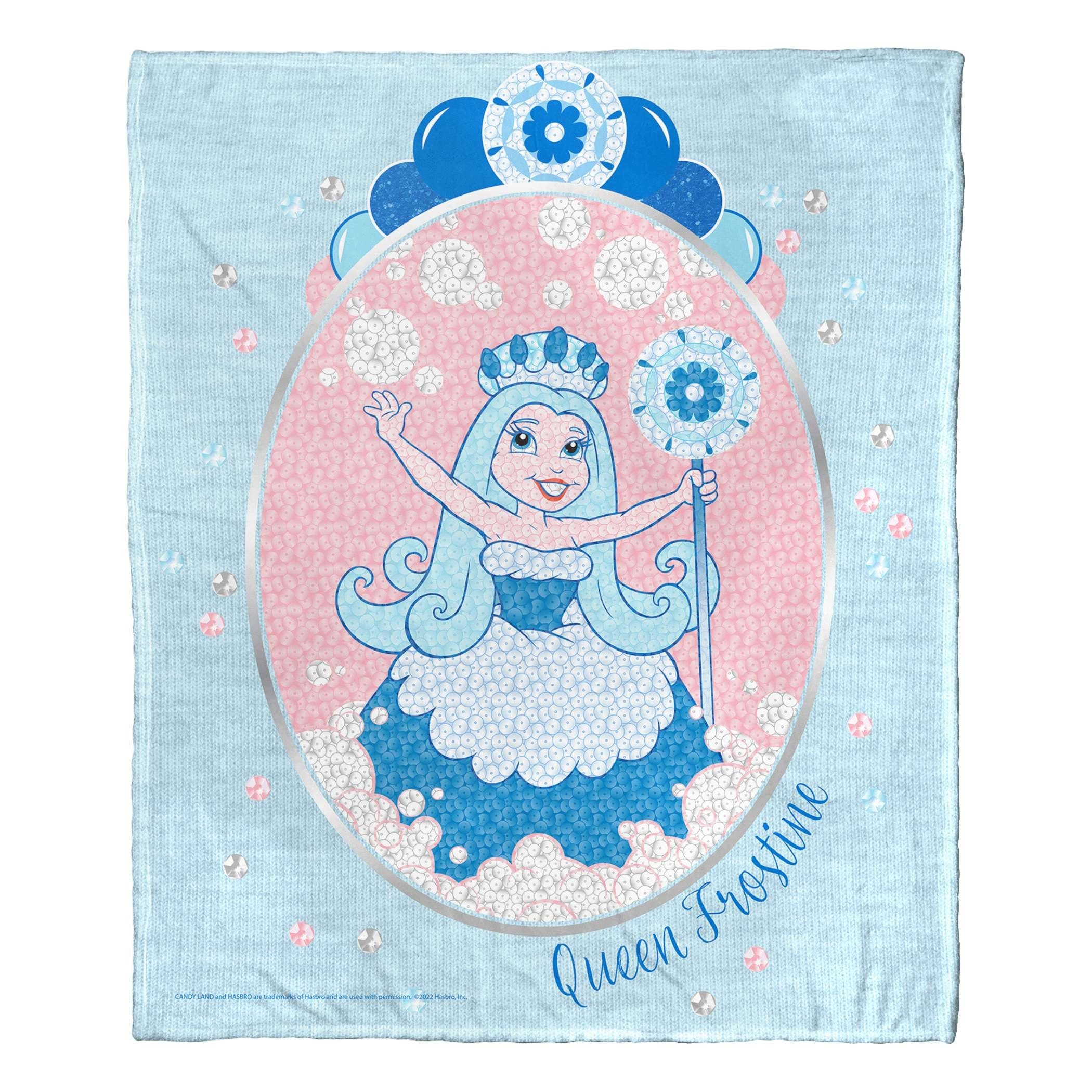 Hasbro Candyland Sequined Frostine Silk Touch Throw Blanket