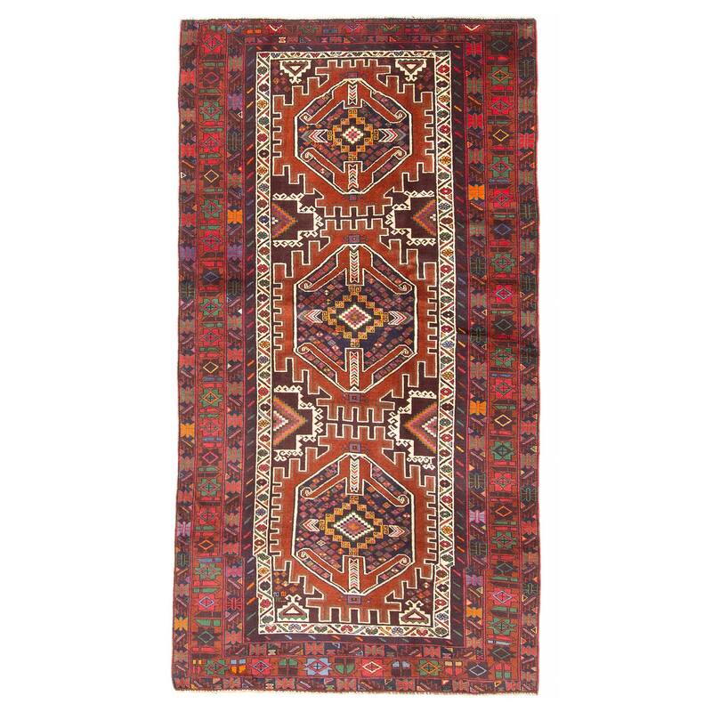 ECARPETGALLERY Hand-knotted Teimani Brown Wool Rug - 3'7 x 6'11 - 3'7 x 6'11 - Brown