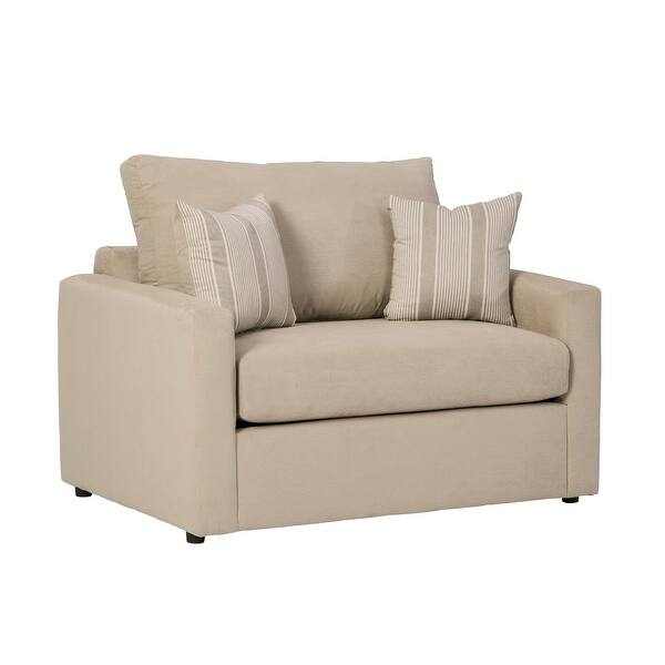 Shop Maxwell Cream Sofa Bed With Gel Memory Foam Mattress On