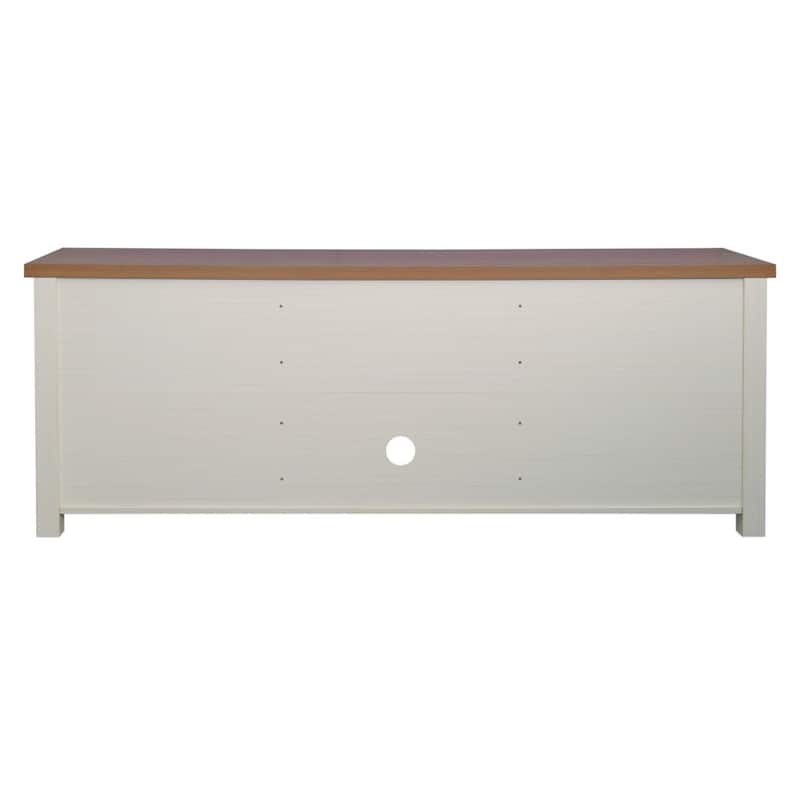 TV Stand for up to 80" TVs with 6 Open Storage Compartments - 65 inches
