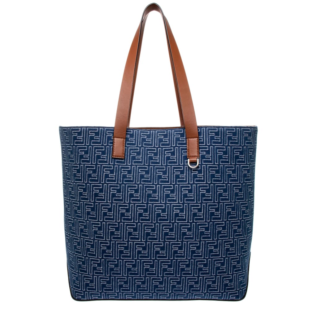 Fendi FF Jacquard Denim Shopper