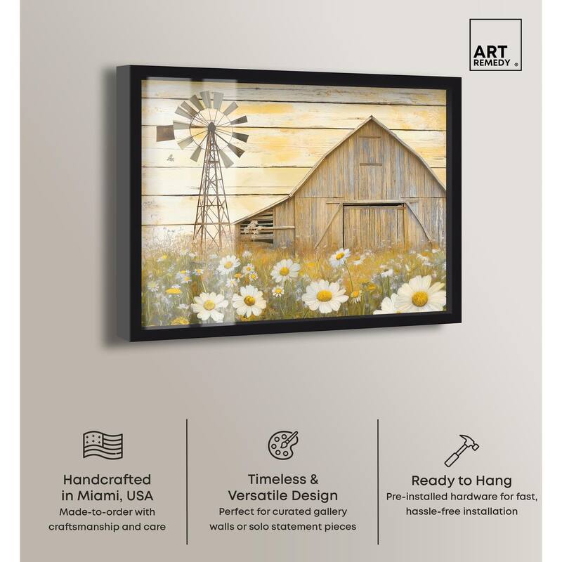 Old Windmill Shadowbox by Art Remedy