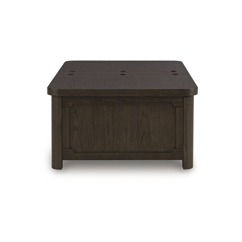 Signature Design by Ashley Breckington Dark Brown Coffee Table With Storage - 46" W x 32" D x 18" H