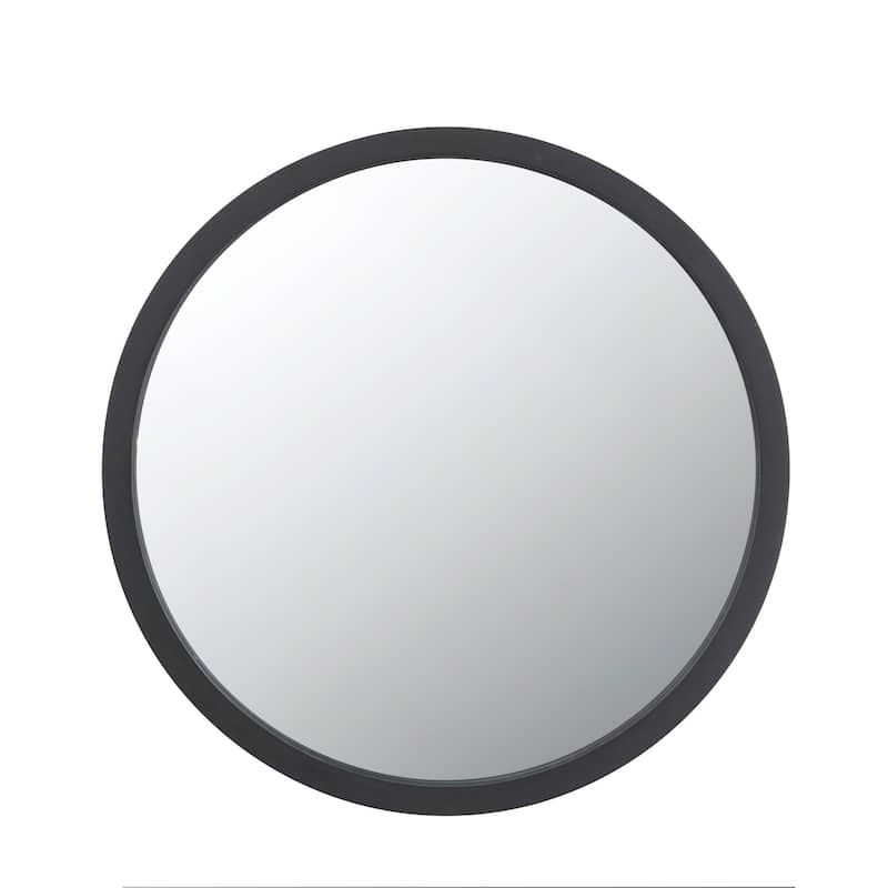 20" x 20" Circle Wall Mirror with Wooden Frame,Wall Mirror for Living Room Dining Room