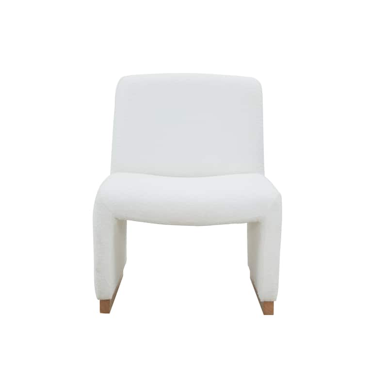 24.8'' Wide Modern Comfy Accent Chair with Wood Legs and Soft Fabric Seat