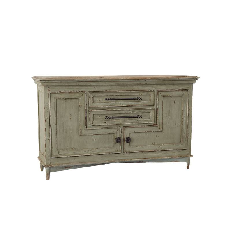 Aged Sheridan 60-inch 2-Door Sideboard with Drawers, Gray