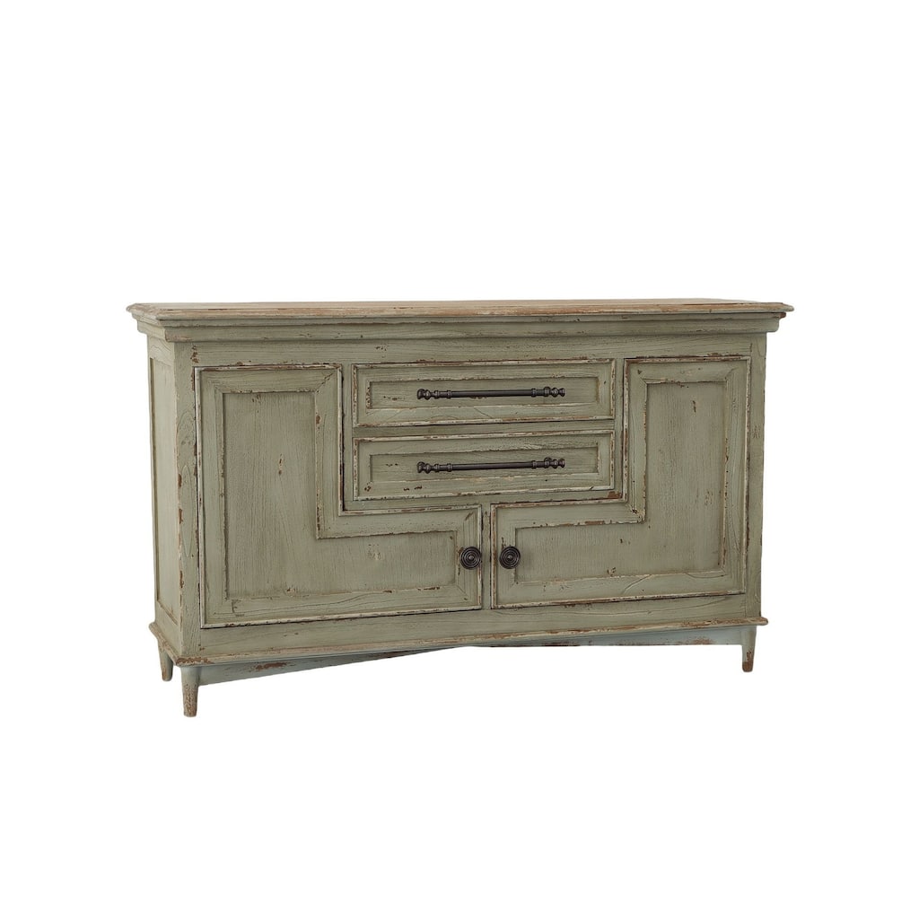 Aged Sheridan 60-inch 2-Door Sideboard with Drawers, Gray