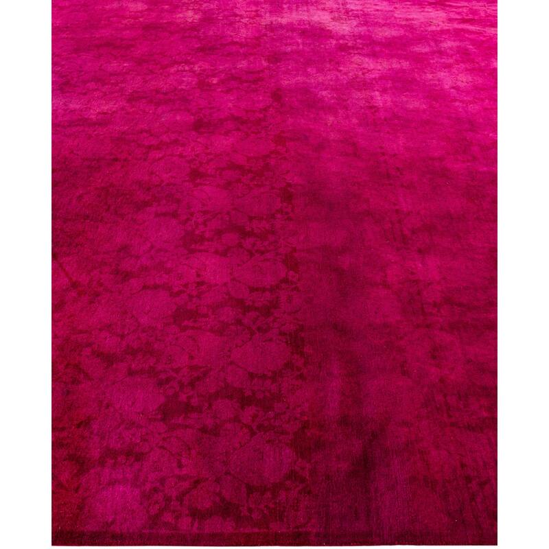 Overdyed One-of-a-Kind Hand-Knotted Area Rug - Pink - 8' 2" x 8' 3"
