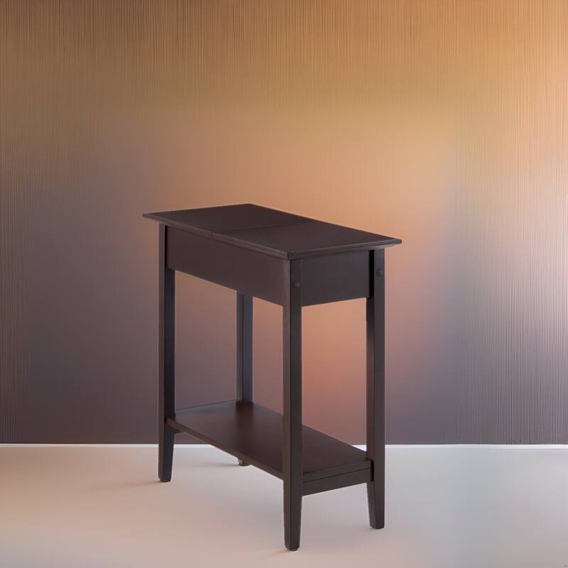 Stylish Slim End Table, Narrow Nightstand, and Skinny Bedside Table