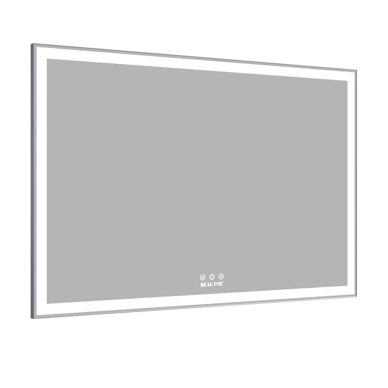 Rectangular Framed Wall Mounted LED Bathroom Vanity Mirror - 60" X 40"