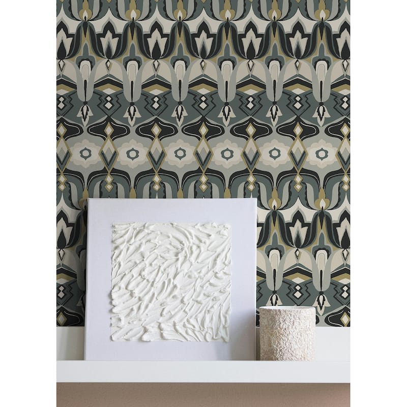 NuWallpaper Akira Black Peel and Stick Wallpaper