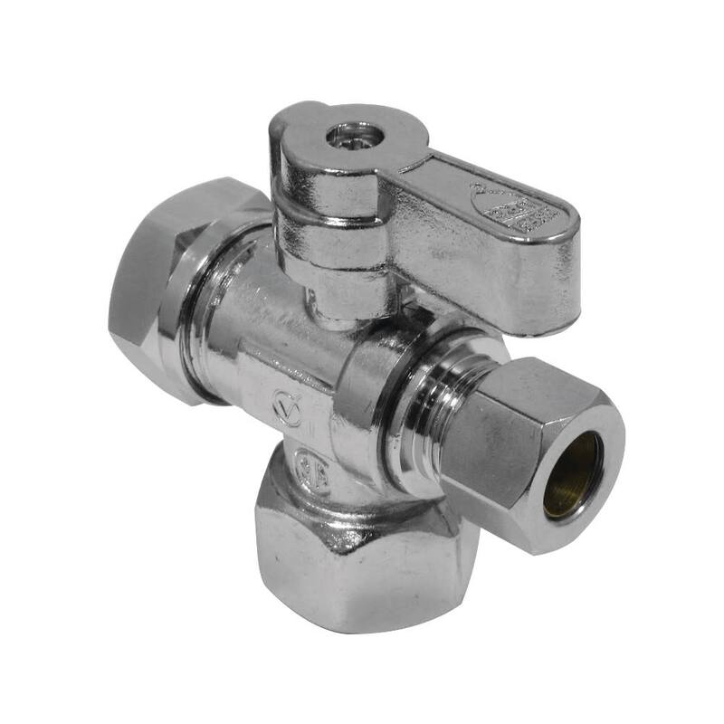 Kingston Brass Slip Joint Shut Off Valve - Polished Chrome