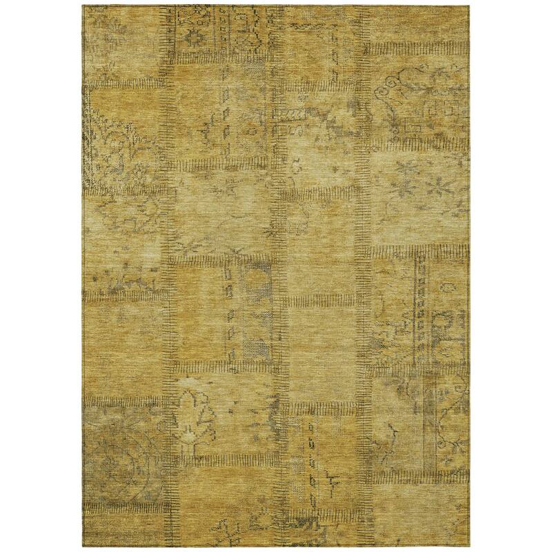 HomeRoots Patchwork Transitional Rectangle Outdoor Rug