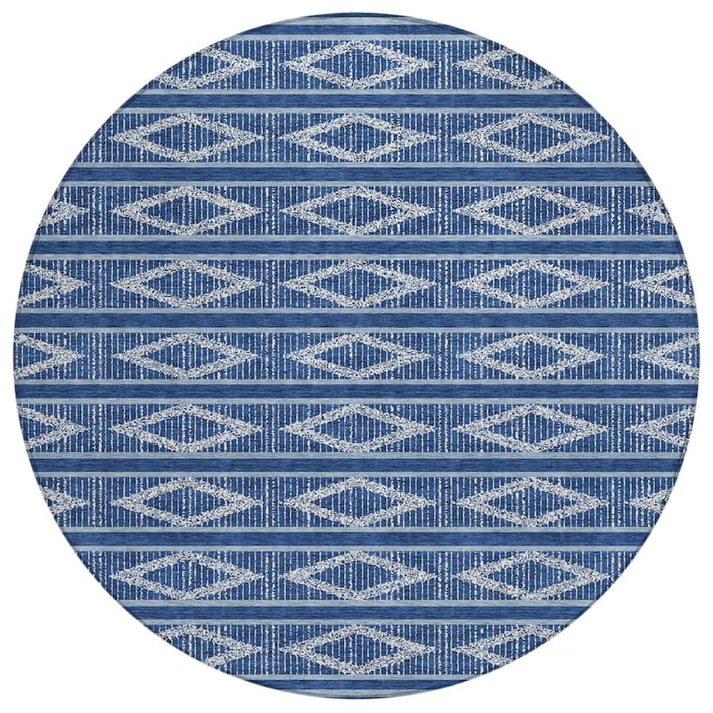 HomeRoots Geometric Transitional Rectangle Outdoor Rug