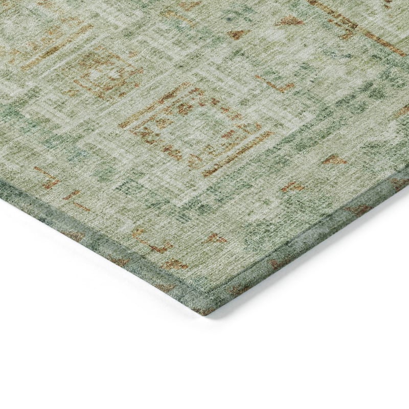 Machine Washable Indoor/Outdoor Global Traditional Chantille Rug