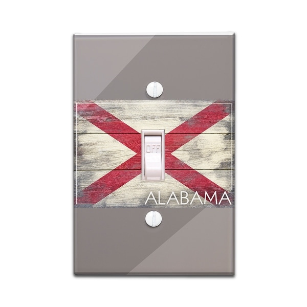 Alabama Rustic Flag Lantern Press Artwork Light Switchplate Cover Alabama Rustic Flag Lantern Press Artwork Light Switchplate Cover