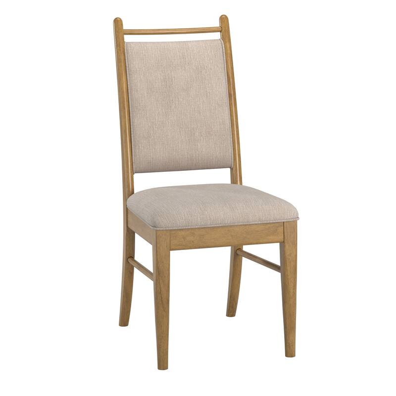 Harstad Wood Finish Beige Fabric Dining Chair (Set of 2) by iNSPIRE Q Modern