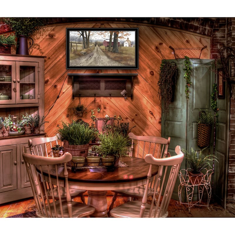 TrendyDecor4U Farmhouse "The Road Home" Framed Print Wall Art by Billy Jacobs