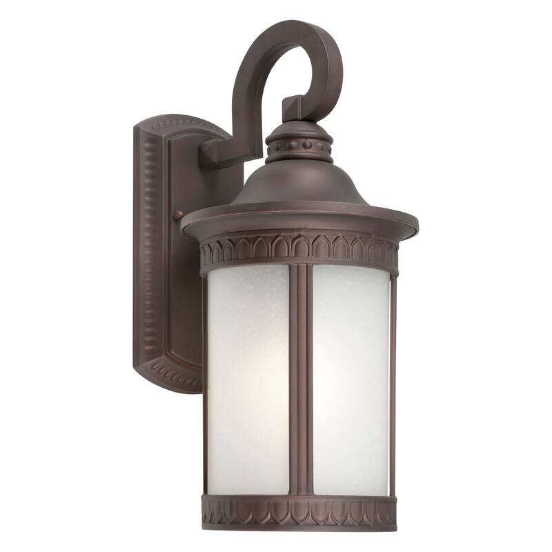 Forte Lighting Single Light 16" Tall Outdoor Wall Sconce with Frosted