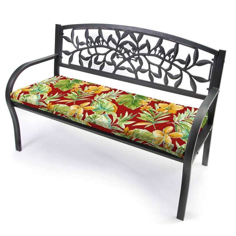 48" x 18" Outdoor Bench Cushion with Ties - 18'' L x 48'' W x 3.5'' H