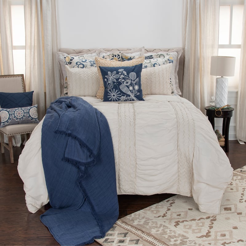 Carley Natural Hand Quilted Cotton Quilt