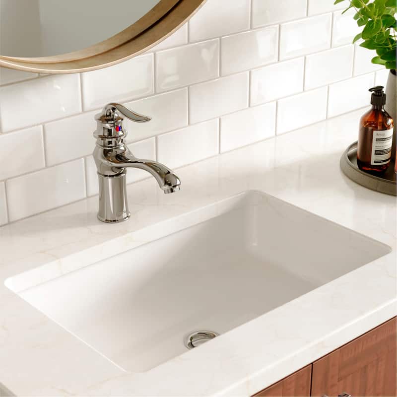 Karran Dartford Single Hole Single Handle Basin Bathroom Faucet with Matching Pop-up Drain
