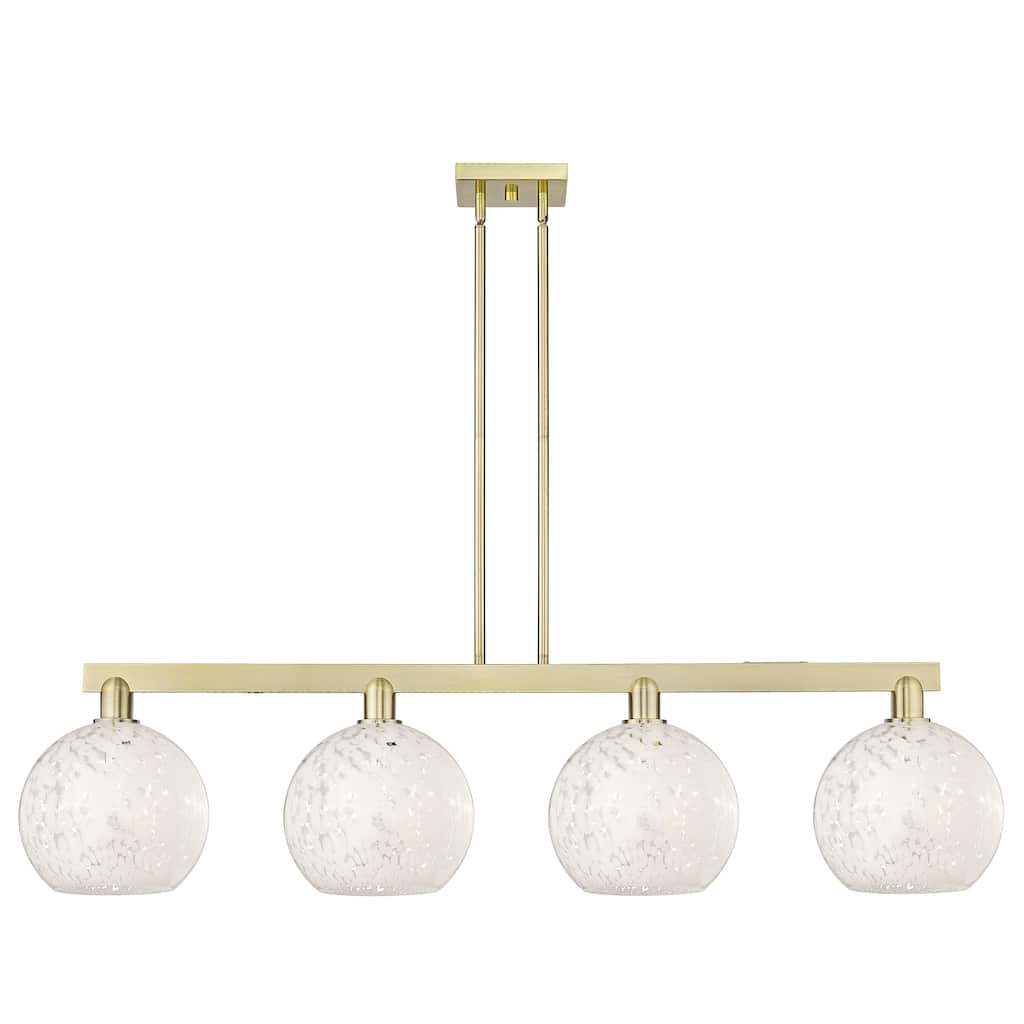 Innovations Lighting Endless Possibilities Arcadia - White Mouchette - 4 Light 51" Stem Hung Island Light