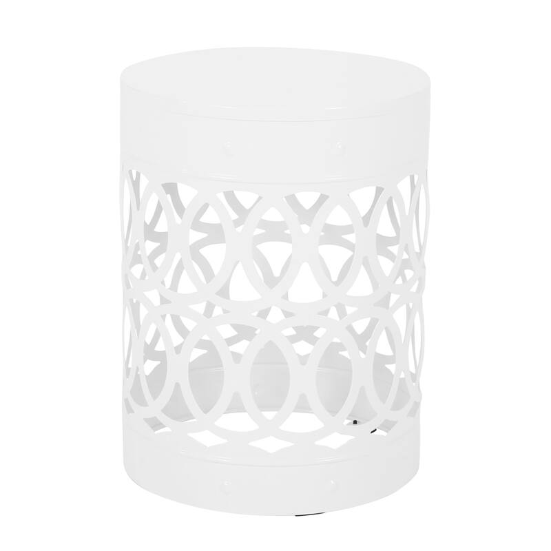 2024 NEW Metal end Table -Large - White