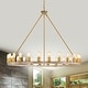 preview thumbnail 7 of 71, The Gray Barn Liam 48-inch Round Wagon Wheel 24-light Chandelier