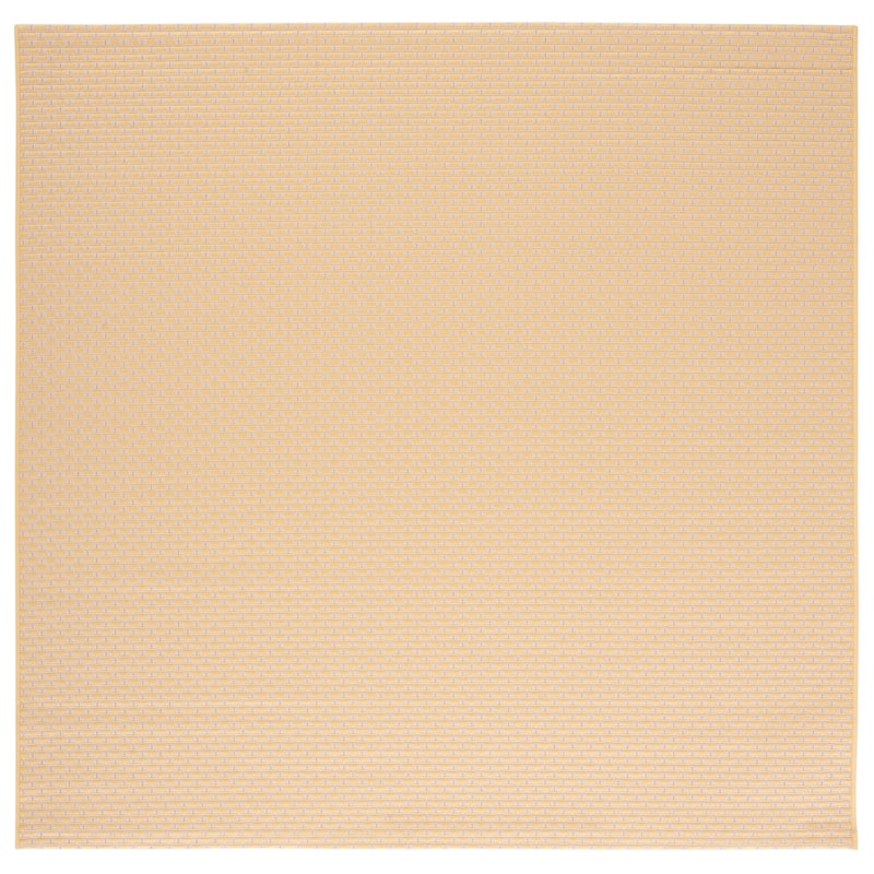 SAFAVIEH Courtyard Rosemie Indoor/ Outdoor Waterproof Patio Backyard Rug - 6'7" Square - Gold/Beige