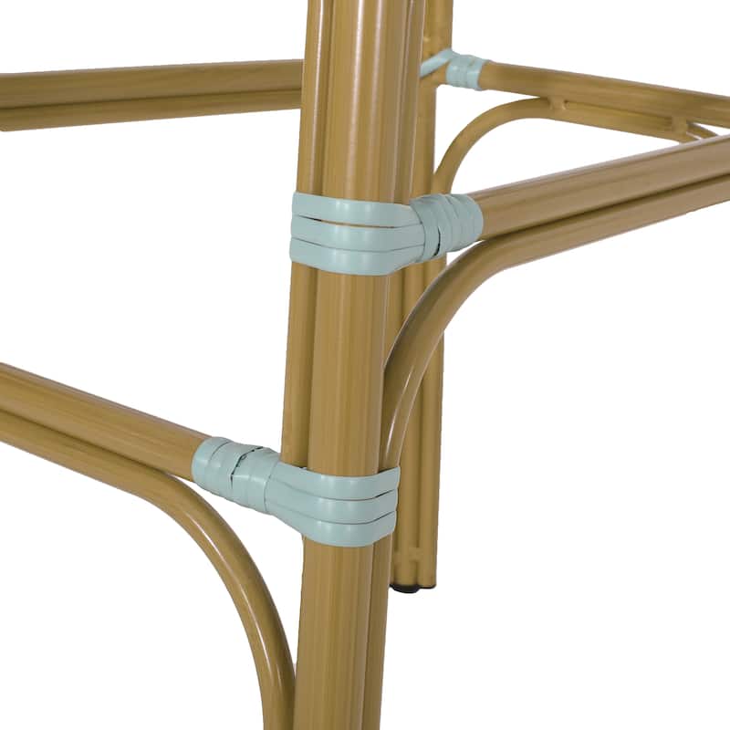 Vande Wicker and Aluminum Outdoor 29.5 Inch French Barstools by Christopher Knight Home