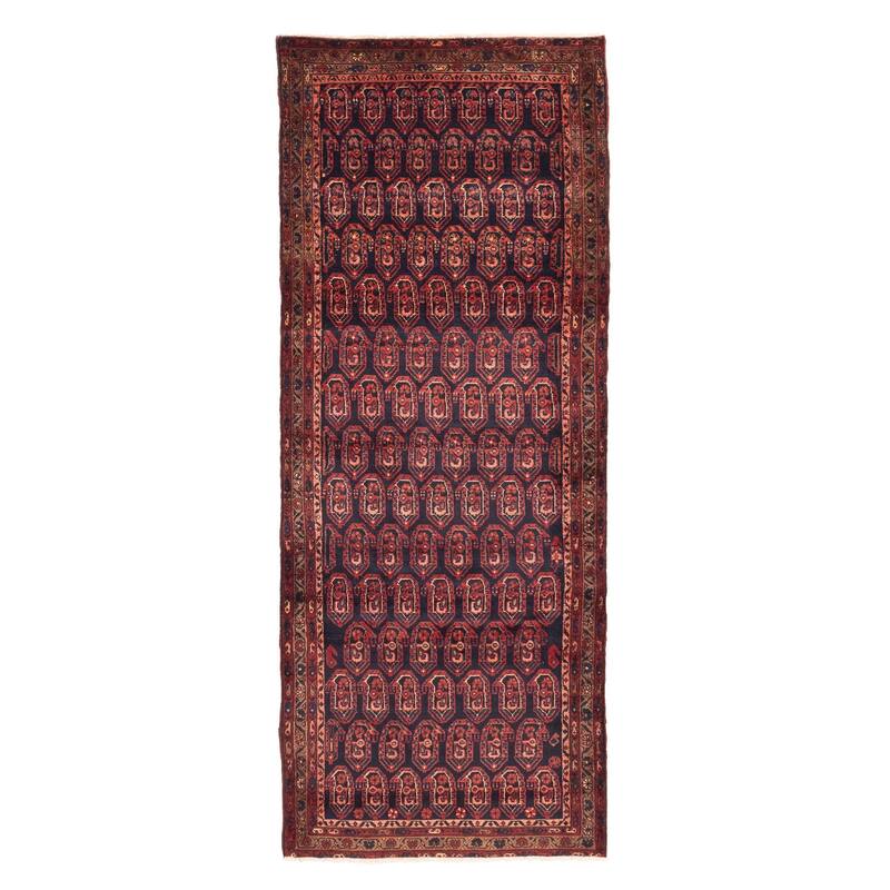 ECARPETGALLERY Hand-knotted Andelz Dark Navy Wool Rug - 3'9 x 9'11