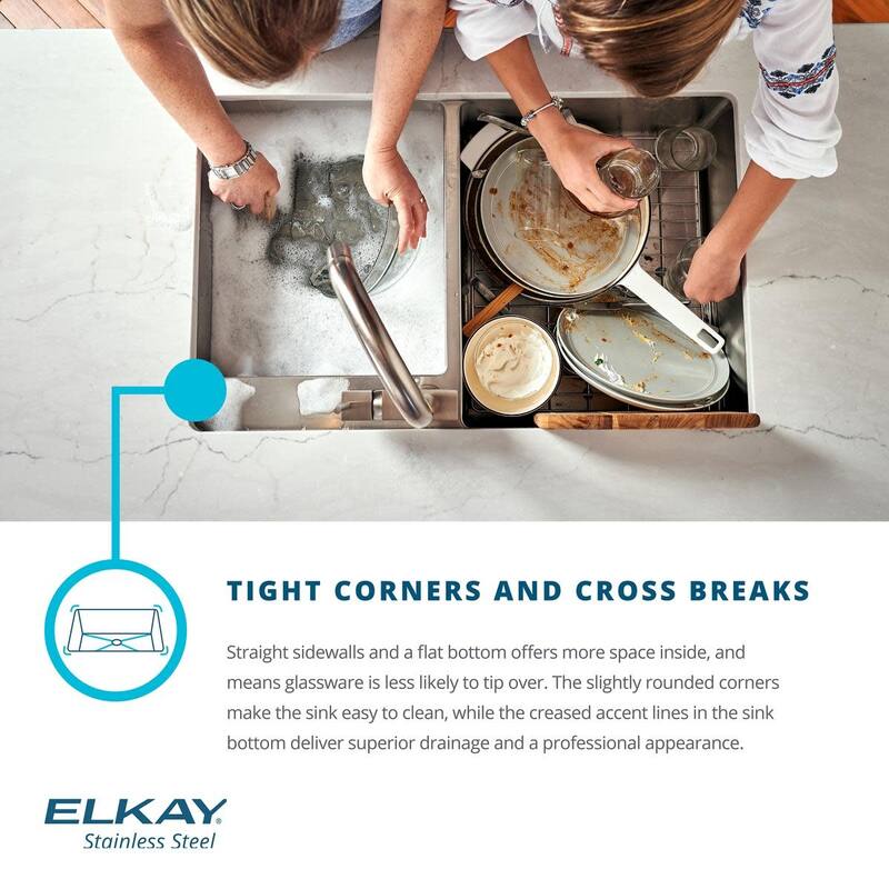 Elkay Crosstown 31-1/2" Undermount Double Basin Stainless Steel