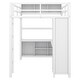 preview thumbnail 12 of 30, Full Size Loft Bed with Storage Cubes and Shelves,Metal Loft Bed with Wardrobe And L-shaped Desk
